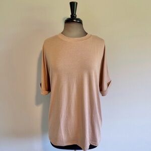 Soft Beige Women's Short Sleeve Top